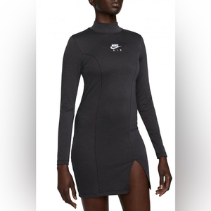 Nike Air Dress | Mini Dress Long Sleeve Dark Grey/Black Turtleneck‎